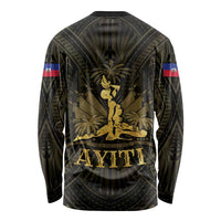 Haiti 1804 Long Sleeve Shirt Polynesian Gold Neg Maron LT05 - Wonder Print Shop