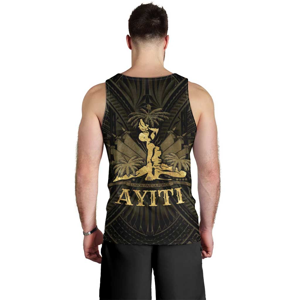Haiti 1804 Men Tank Top Polynesian Gold Neg Maron LT05 - Wonder Print Shop