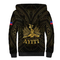 Haiti 1804 Sherpa Hoodie Polynesian Gold Neg Maron LT05 - Wonder Print Shop