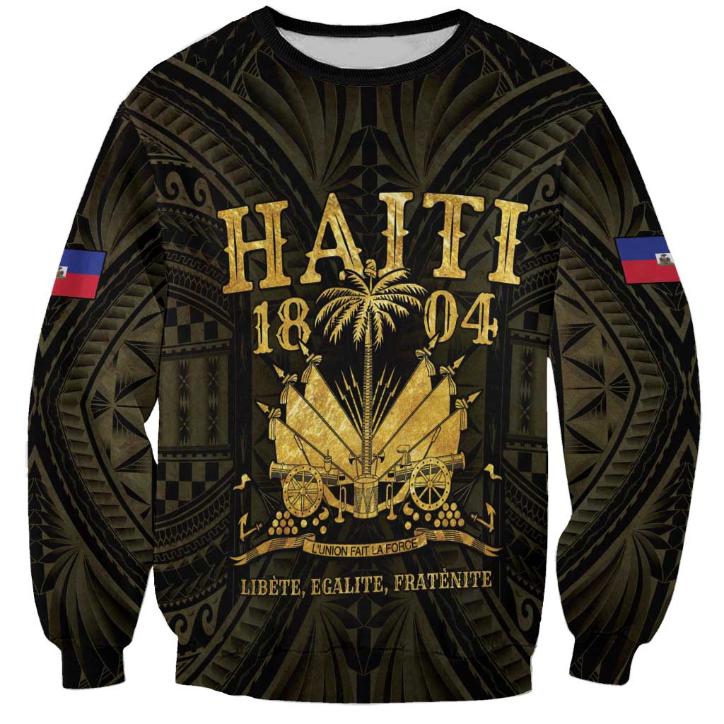 Haiti 1804 Sweatshirt Polynesian Gold Neg Maron LT05 - Wonder Print Shop