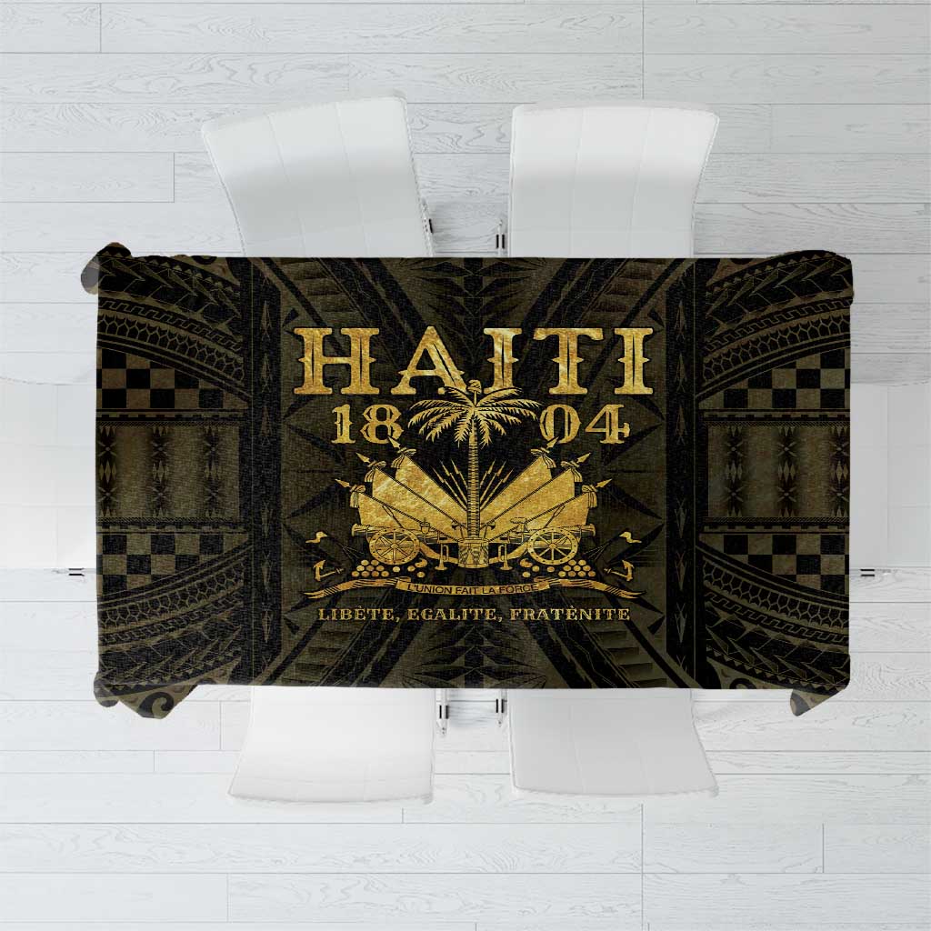 Haiti 1804 Tablecloth Polynesian Gold Neg Maron LT05 - Wonder Print Shop