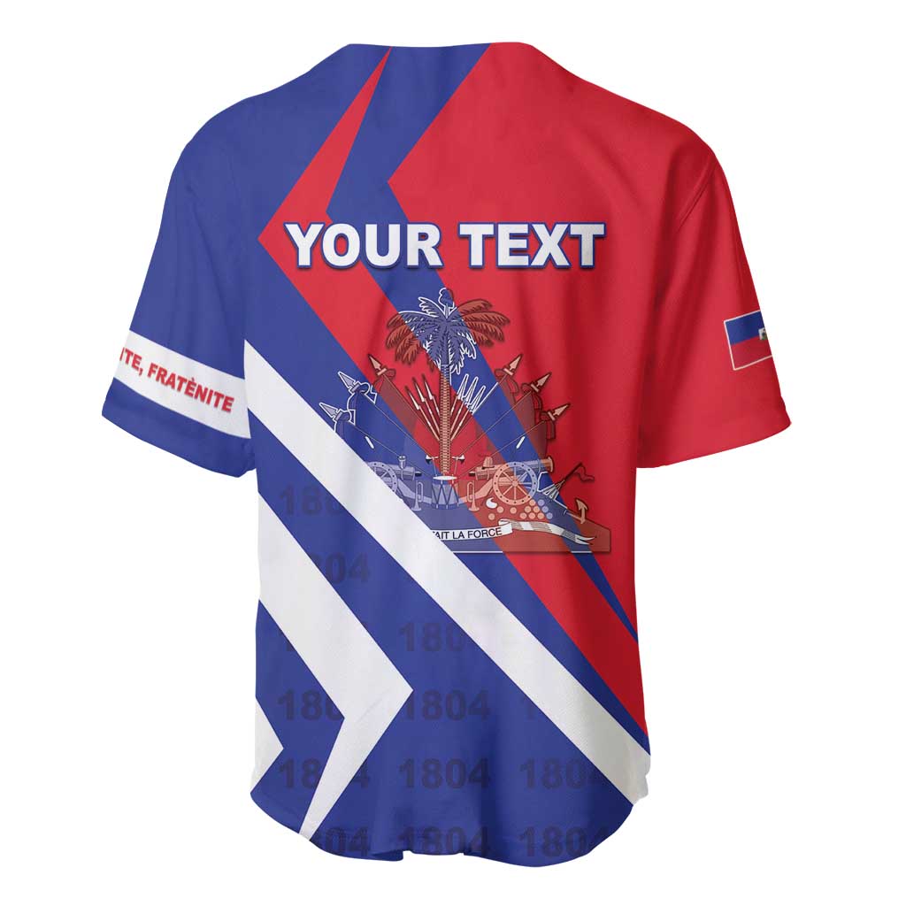 Personalised Haiti 1804 Baseball Jersey Coat Of Arms Simple Style LT05 - Wonder Print Shop