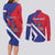 Personalised Haiti 1804 Couples Matching Long Sleeve Bodycon Dress and Long Sleeve Button Shirt Coat Of Arms Simple Style LT05 - Wonder Print Shop