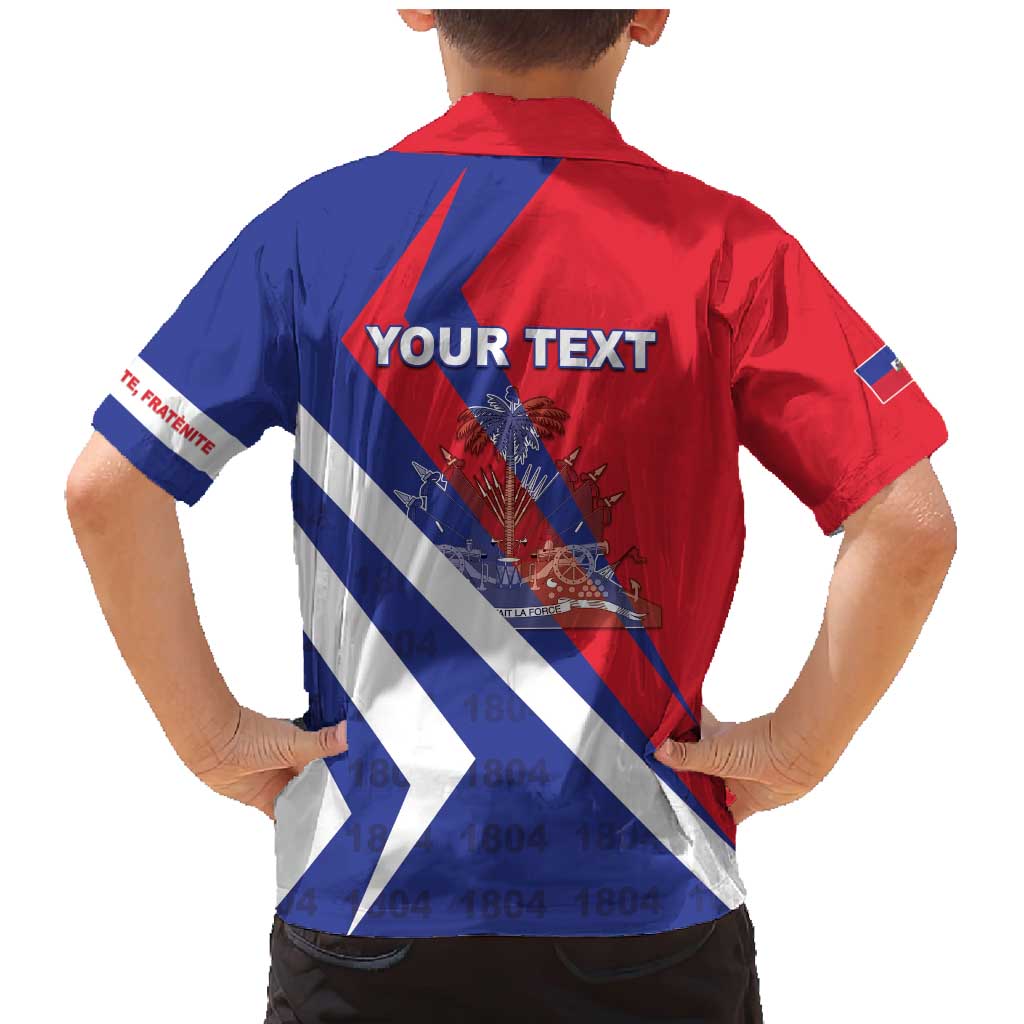 Personalised Haiti 1804 Family Matching Mermaid Dress and Hawaiian Shirt Coat Of Arms Simple Style LT05 - Wonder Print Shop