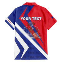 Personalised Haiti 1804 Family Matching Off The Shoulder Long Sleeve Dress and Hawaiian Shirt Coat Of Arms Simple Style LT05 - Wonder Print Shop