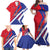 Personalised Haiti 1804 Family Matching Off Shoulder Maxi Dress and Hawaiian Shirt Coat Of Arms Simple Style LT05 - Wonder Print Shop