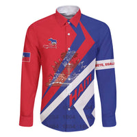 Personalised Haiti 1804 Family Matching Short Sleeve Bodycon Dress and Hawaiian Shirt Coat Of Arms Simple Style LT05 - Wonder Print Shop