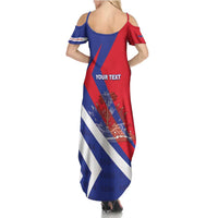 Personalised Haiti 1804 Family Matching Summer Maxi Dress and Hawaiian Shirt Coat Of Arms Simple Style LT05 - Wonder Print Shop