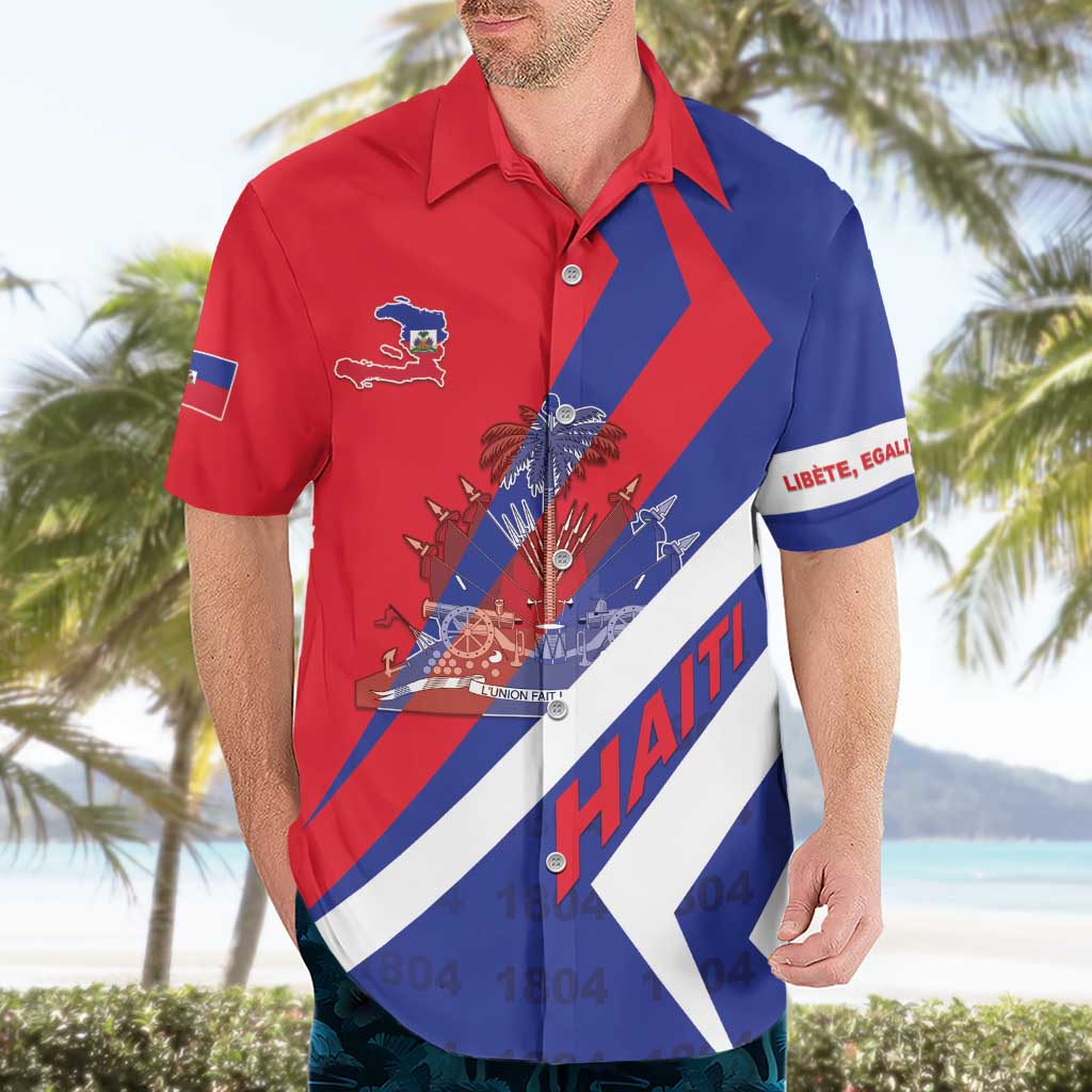 Personalised Haiti 1804 Hawaiian Shirt Coat Of Arms Simple Style LT05 - Wonder Print Shop