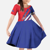 Personalised Haiti 1804 Kid Short Sleeve Dress Coat Of Arms Simple Style LT05 - Wonder Print Shop
