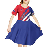 Personalised Haiti 1804 Kid Short Sleeve Dress Coat Of Arms Simple Style LT05 - Wonder Print Shop