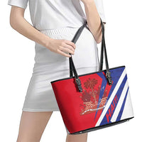 Haiti 1804 Leather Tote Bag Coat Of Arms Simple Style LT05 - Wonder Print Shop