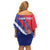 Personalised Haiti 1804 Off Shoulder Short Dress Coat Of Arms Simple Style LT05 - Wonder Print Shop