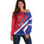Personalised Haiti 1804 Off Shoulder Sweater Coat Of Arms Simple Style LT05 - Wonder Print Shop