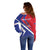 Personalised Haiti 1804 Off Shoulder Sweater Coat Of Arms Simple Style LT05 - Wonder Print Shop