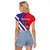 Personalised Haiti 1804 Raglan Cropped T Shirt Coat Of Arms Simple Style LT05 - Wonder Print Shop