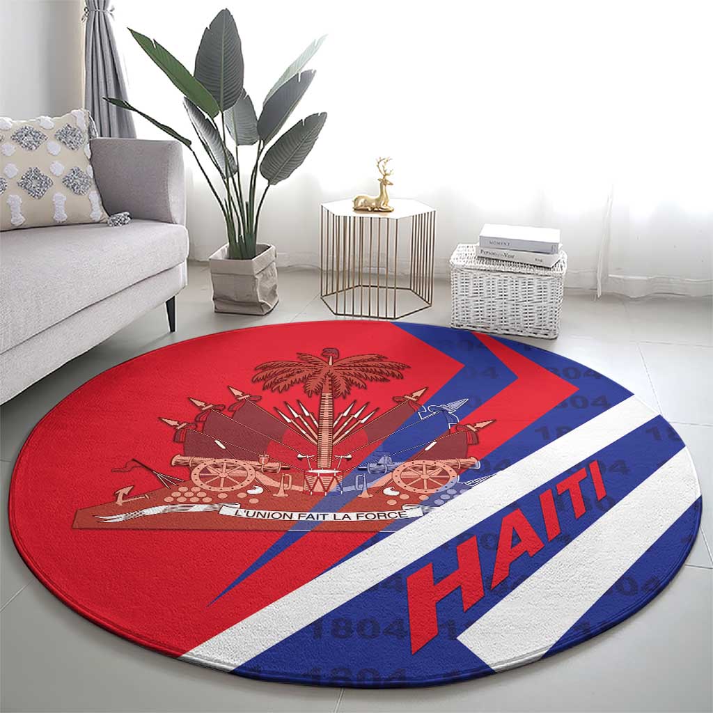 Haiti 1804 Round Carpet Coat Of Arms Simple Style