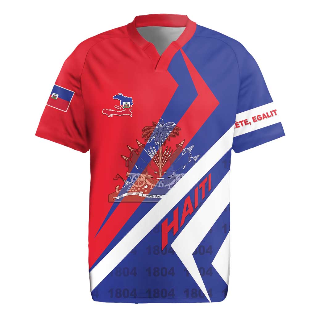 Personalised Haiti 1804 Rugby Jersey Coat Of Arms Simple Style LT05 - Wonder Print Shop