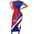 Personalised Haiti 1804 Short Sleeve Bodycon Dress Coat Of Arms Simple Style LT05 - Wonder Print Shop
