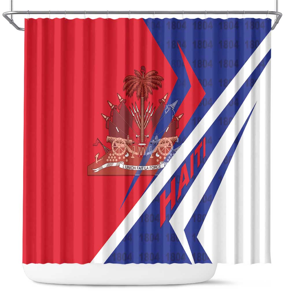 Haiti 1804 Shower Curtain Coat Of Arms Simple Style