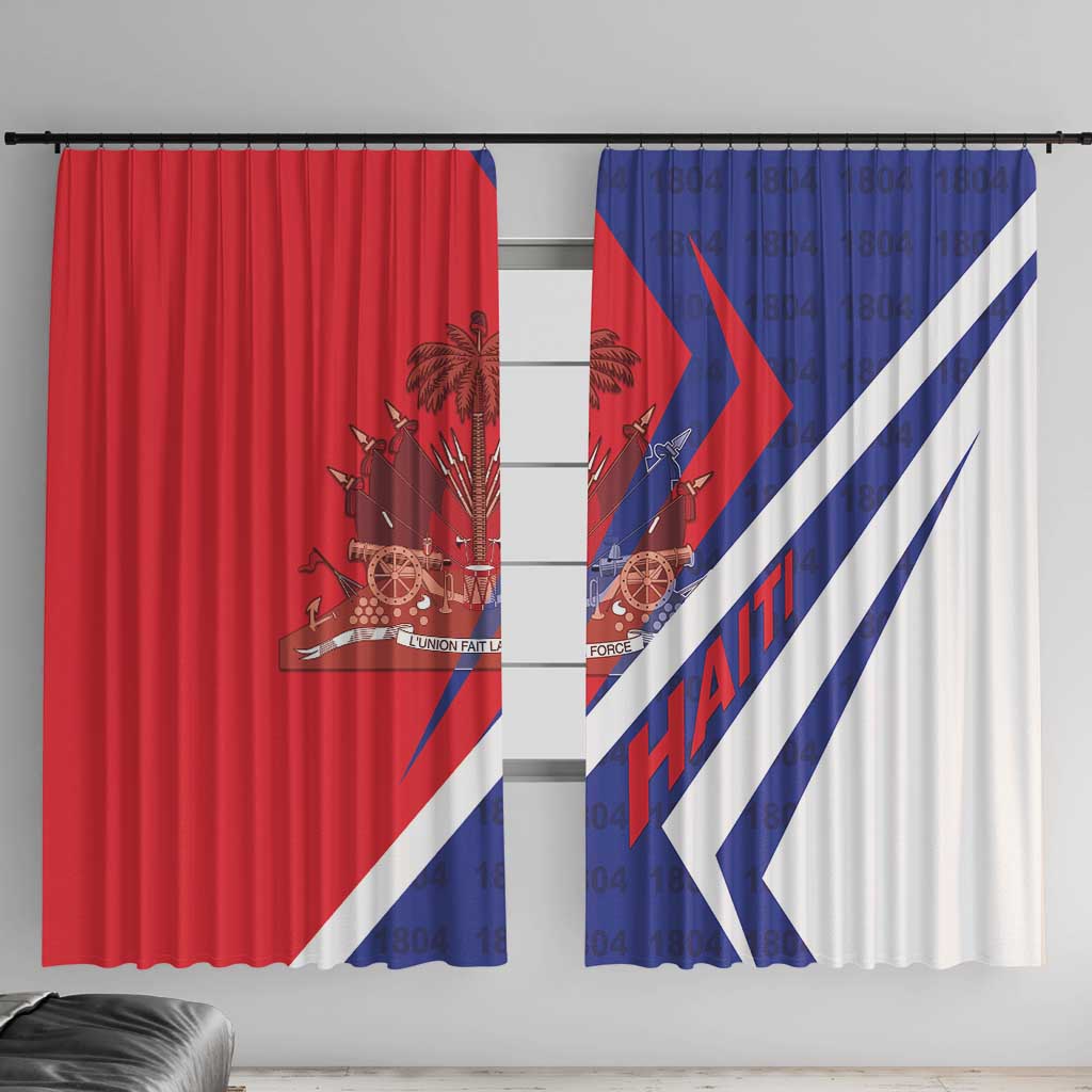 Haiti 1804 Window Curtain Coat Of Arms Simple Style LT05 - Wonder Print Shop