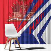 Haiti 1804 Window Curtain Coat Of Arms Simple Style LT05 - Wonder Print Shop