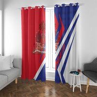 Haiti 1804 Window Curtain Coat Of Arms Simple Style LT05 - Wonder Print Shop