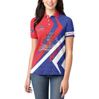 Personalised Haiti 1804 Women Polo Shirt Coat Of Arms Simple Style LT05 - Wonder Print Shop