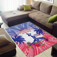 Haiti Independence Day Area Rug Neg Maron Polynesian Style LT05