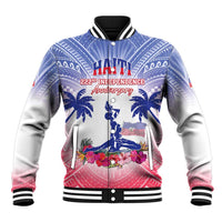 Personalised Haiti Independence Day Baseball Jacket Neg Maron Polynesian Style LT05