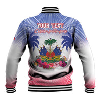 Personalised Haiti Independence Day Baseball Jacket Neg Maron Polynesian Style LT05
