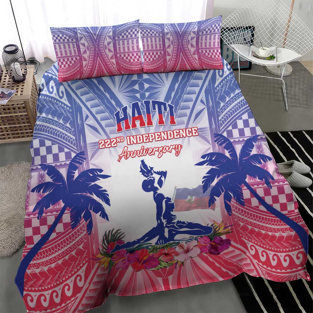 Haiti Independence Day Bedding Set Neg Maron Polynesian Style LT05