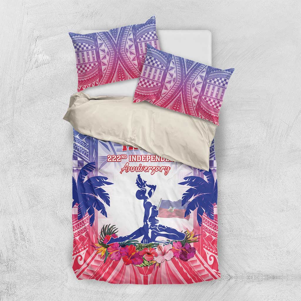 Haiti Independence Day Bedding Set Neg Maron Polynesian Style LT05