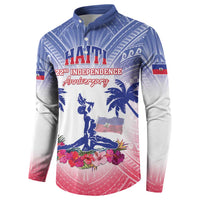 Personalised Haiti Independence Day Button Sweatshirt Neg Maron Polynesian Style LT05
