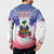 Personalised Haiti Independence Day Button Sweatshirt Neg Maron Polynesian Style LT05 - Wonder Print Shop