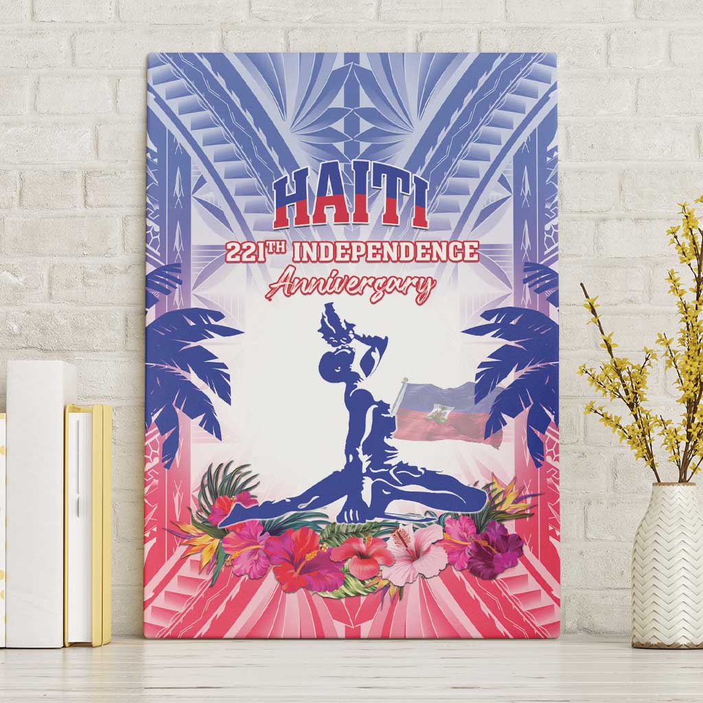 Haiti Independence Day Canvas Wall Art Neg Maron Polynesian Style LT05 - Wonder Print Shop