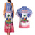 Personalised Haiti Independence Day Couples Matching Tank Maxi Dress and Hawaiian Shirt Neg Maron Polynesian Style LT05 - Wonder Print Shop