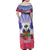 Personalised Haiti Independence Day Family Matching Off Shoulder Maxi Dress and Hawaiian Shirt Neg Maron Polynesian Style LT05 - Wonder Print Shop