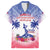 Personalised Haiti Independence Day Family Matching Off Shoulder Short Dress and Hawaiian Shirt Neg Maron Polynesian Style LT05 - Wonder Print Shop