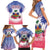 Personalised Haiti Independence Day Family Matching Short Sleeve Bodycon Dress and Hawaiian Shirt Neg Maron Polynesian Style LT05 - Wonder Print Shop