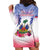 Personalised Haiti Independence Day Hoodie Dress Neg Maron Polynesian Style LT05 - Wonder Print Shop