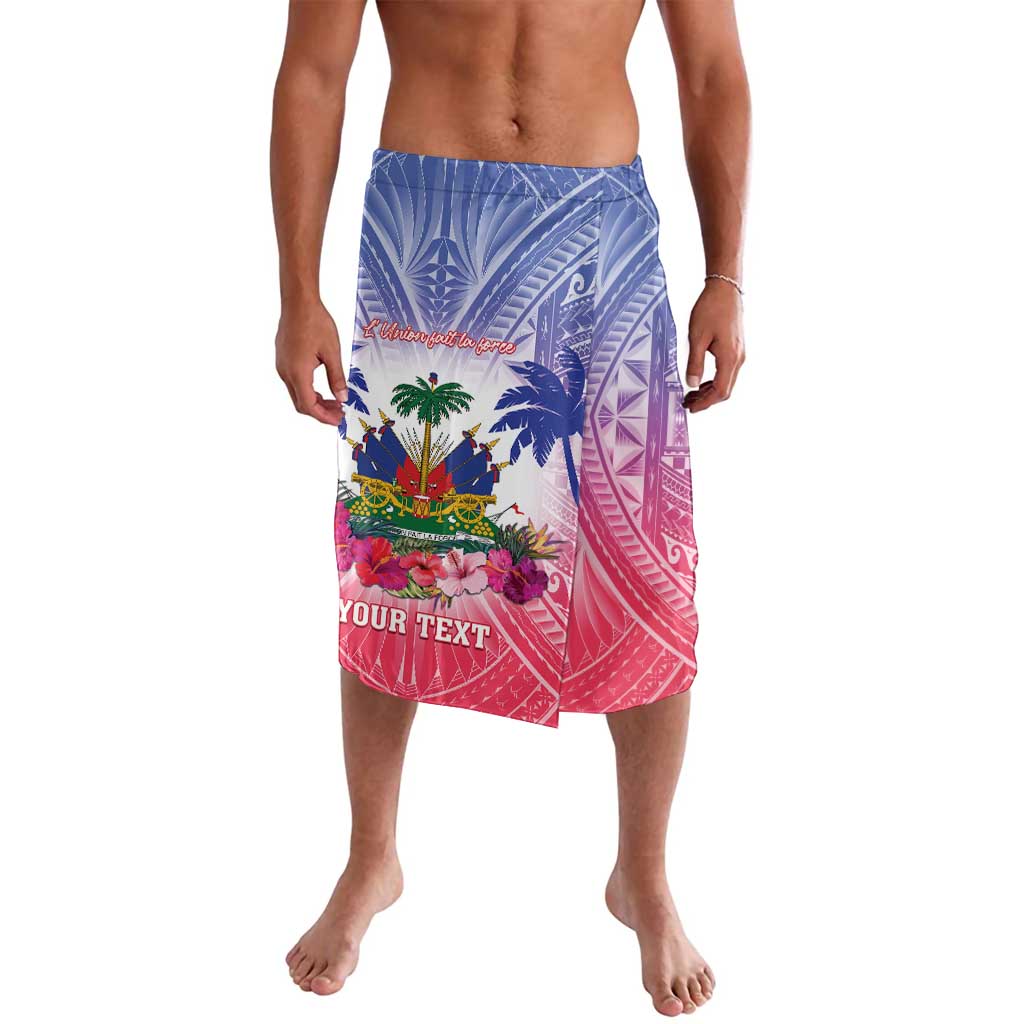 Personalised Haiti Independence Day Lavalava Neg Maron Polynesian Style LT05 - Wonder Print Shop