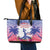 Haiti Independence Day Leather Tote Bag Neg Maron Polynesian Style LT05 - Wonder Print Shop