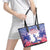 Haiti Independence Day Leather Tote Bag Neg Maron Polynesian Style LT05 - Wonder Print Shop