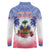 Personalised Haiti Independence Day Long Sleeve Polo Shirt Neg Maron Polynesian Style LT05 - Wonder Print Shop