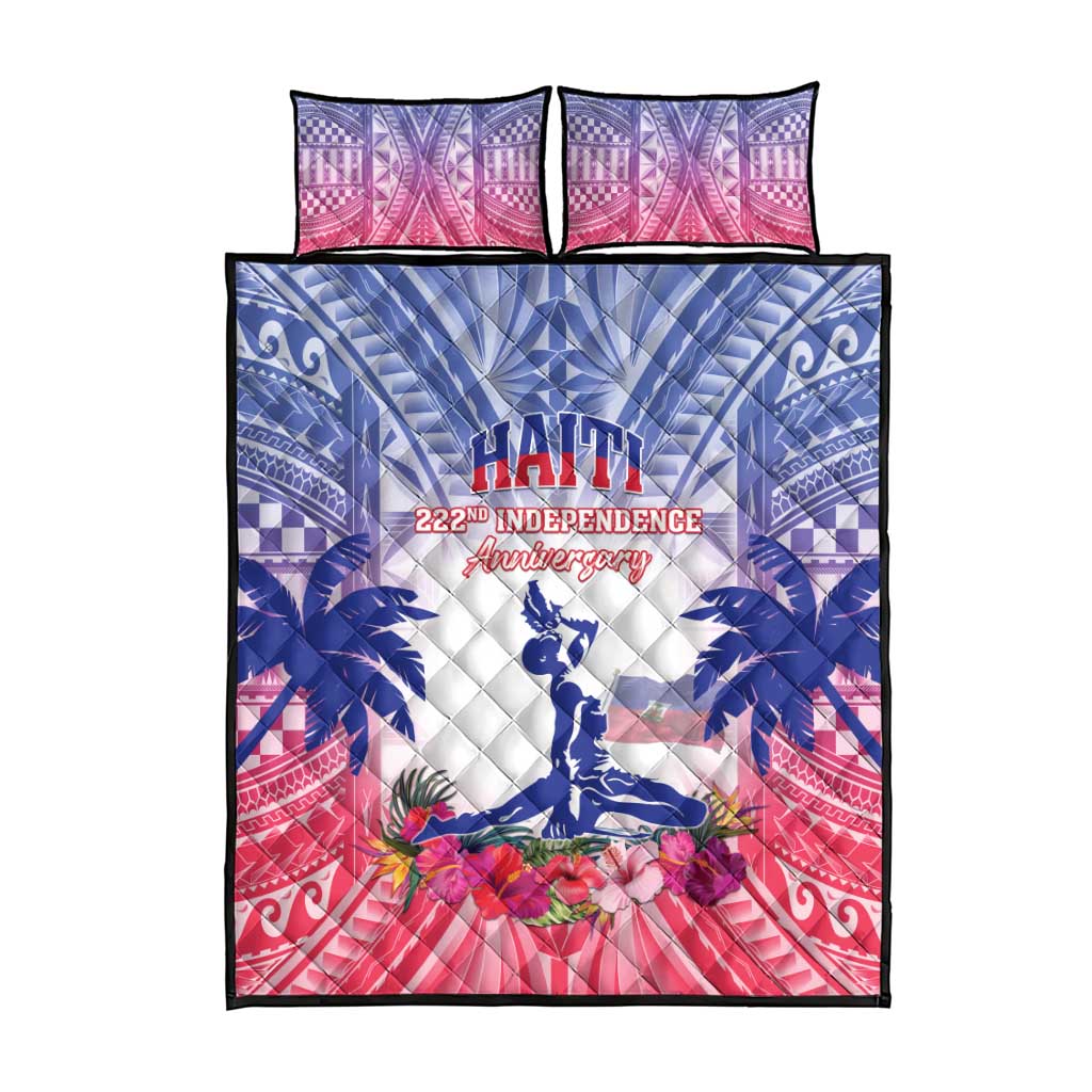 Haiti Independence Day Quilt Bed Set Neg Maron Polynesian Style LT05