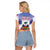 Personalised Haiti Independence Day Raglan Cropped T Shirt Neg Maron Polynesian Style LT05 - Wonder Print Shop