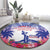 Haiti Independence Day Round Carpet Neg Maron Polynesian Style LT05