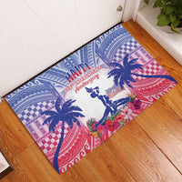 Haiti Independence Day Rubber Doormat Neg Maron Polynesian Style LT05