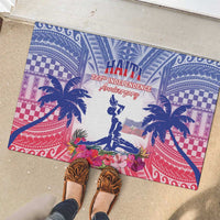 Haiti Independence Day Rubber Doormat Neg Maron Polynesian Style LT05